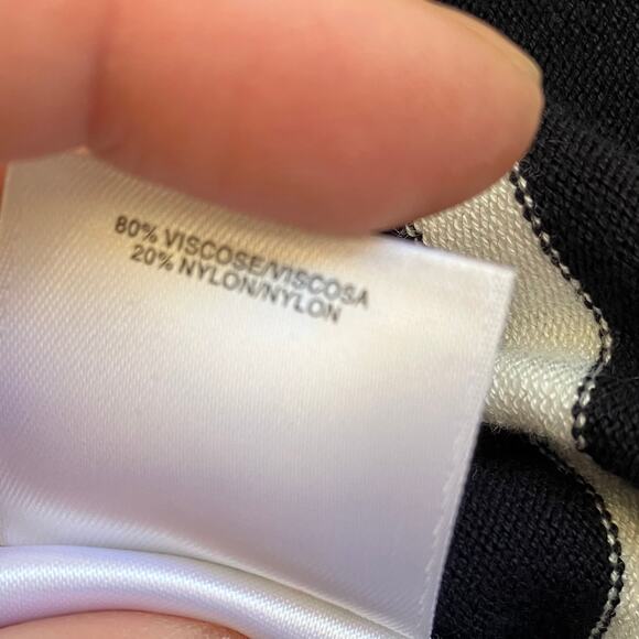 Anne Klein Sz 2X Nautical Striped Fine-knit Sweater W Gold Buttons Navy White - Picture 14 of 16